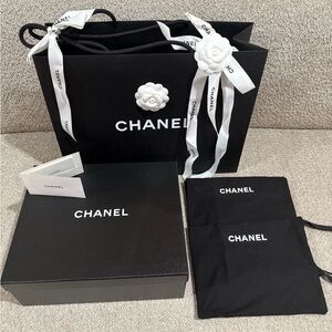 Authentic Chanel Shopping Bag, Dust Bag & Box Gift Set